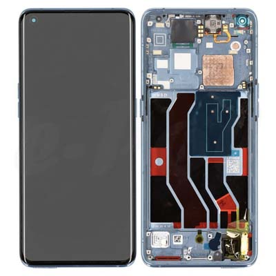 Lcd + Touch + Frame Per Oppo Find X3 Pro - Blu