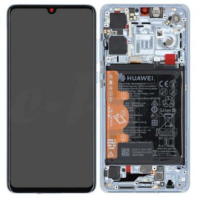 Lcd + Touch + Frame + Batteria Per Ele-L29, Ele-L09 Huawei P30 - Breathing Crystal