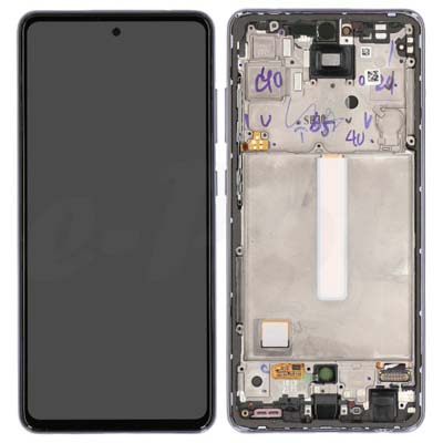 Lcd + Touch + Frame Per A525F, A526B Samsung Galaxy A52, A52 5G - Gh82-25524C Gh82-25526C Gh82-25754C Awesome Violet