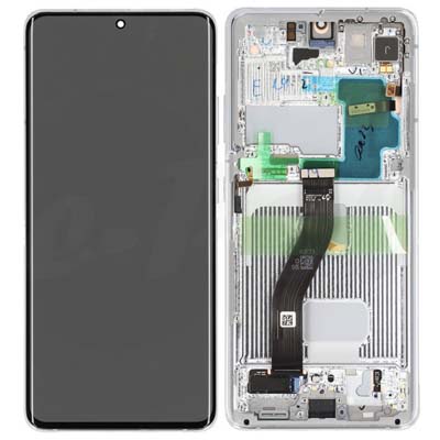 Lcd + Touch + Frame (No Camera) Per G998B Samsung Galaxy S21 Ultra - Phantom Silver
