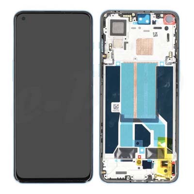 Lcd + Touch + Frame Per Oneplus Nord 2 5G - Blue Haze