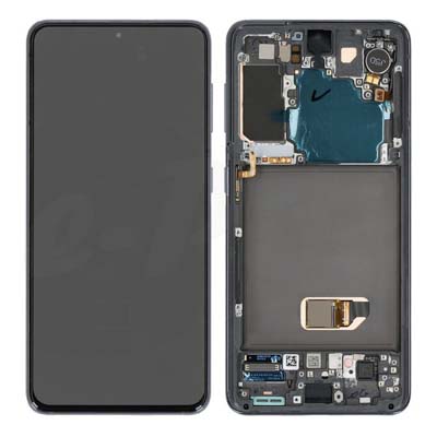 Lcd + Touch + Frame (No Camera) Per G991B Samsung Galaxy S21 Gh82-27255A Gh82-27256A- Phantom Grey
