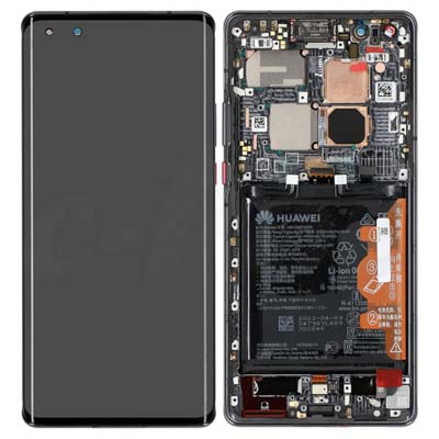 Lcd + Touch + Frame + Battery Per Noh-Nx9 Huawei Mate 40 Pro - Black