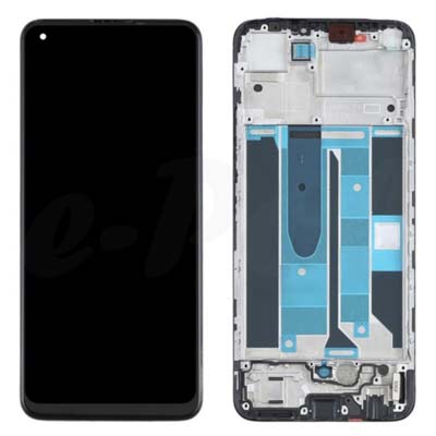 Lcd + Touch + Frame Per Rmx3085 Realme 8 - Black - Compatibile