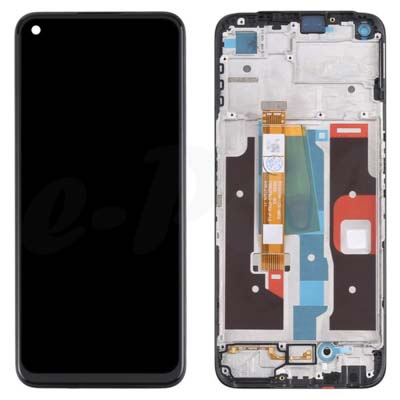 Lcd + Touch + Frame Per Rmx3151 Realme 8I - Black - Compatibile