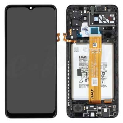 Lcd + Touch + Frame + Batteria Per A047F Samsung Galaxy A04S - Black