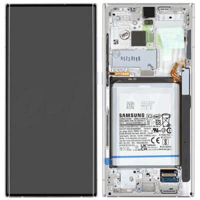 Lcd + Touch + Frame + Batteria Per S908B Samsung Galaxy S22 Ultra 5G - Phantom White