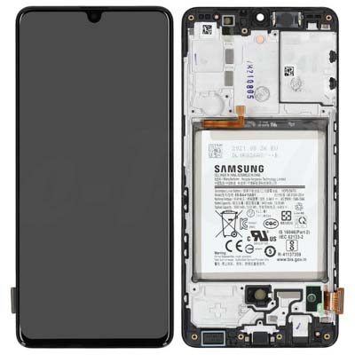 Lcd + Touch + Frame + Batteria Per A415F Samsung Galaxy A41 - Prism Crush Black Originale
