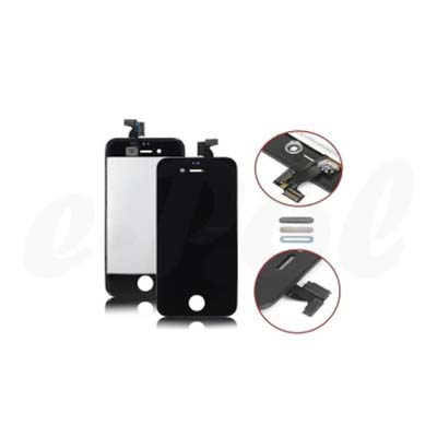 Display Lcd + Touch Screen Per Apple Iphone 4S Nero Black Con Retina E Supporto Fotocamera Installati Compatibile Qualita