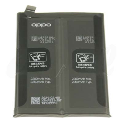 Batteria 4500 mAh per Oppo Find X3 Pro 5G 2021 CPH2173 BLP831 4906606 Service Pack Originale