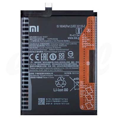 Batteria 5160 mAh per Xiaomi Poco X3 NFC 4G 2020 M2007J20CG M2007J20CT / X3 Pro M2102J20SG BN57 Service Pack Originale