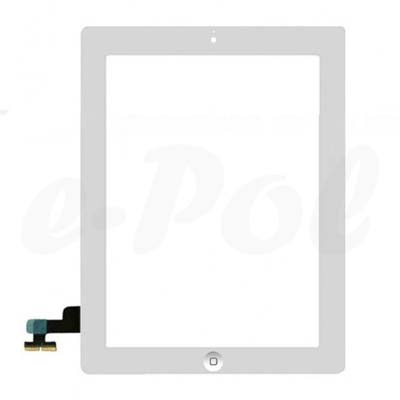 Vetro Touch Screen Per Apple Ipad 2 Bianco Completo Con Tasto Home E Adesivi